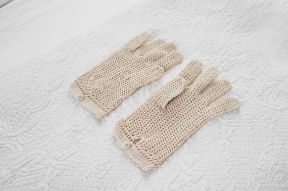 Vintage Crochet Lace Gloves, Antique Lace Gloves,… - image 7