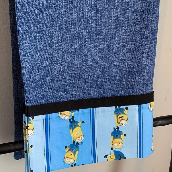 Pillowcase Minions in Denim Fabric Kids Room Decor Gift for Kids Birthday Gift  Standard Size pillow 20"x30"