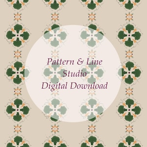 Seamless Vegetable Pattern | Broccoli, Turnip & Radish | Digital Download for Fabric, Crafts and Illustration