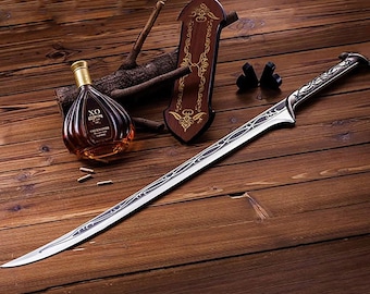 Handcrafted Thranduil King Elf Sword Movie Ring Of Power Replica: Elvenking Collectible Display Christmas Gift For Him & Her, Cosplay Prop