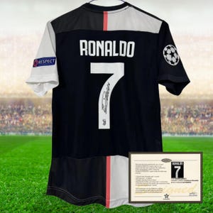 Camiseta firmada de Cristiano Ronaldo Juventus 19-20 + certificado de autenticidad