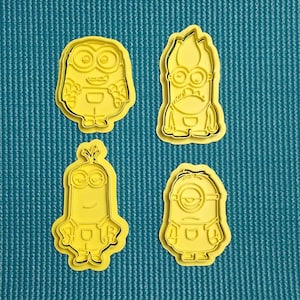 Minions Cookie Cutters Set • 4 Characters • Gingerbread & Fondant Cutters •