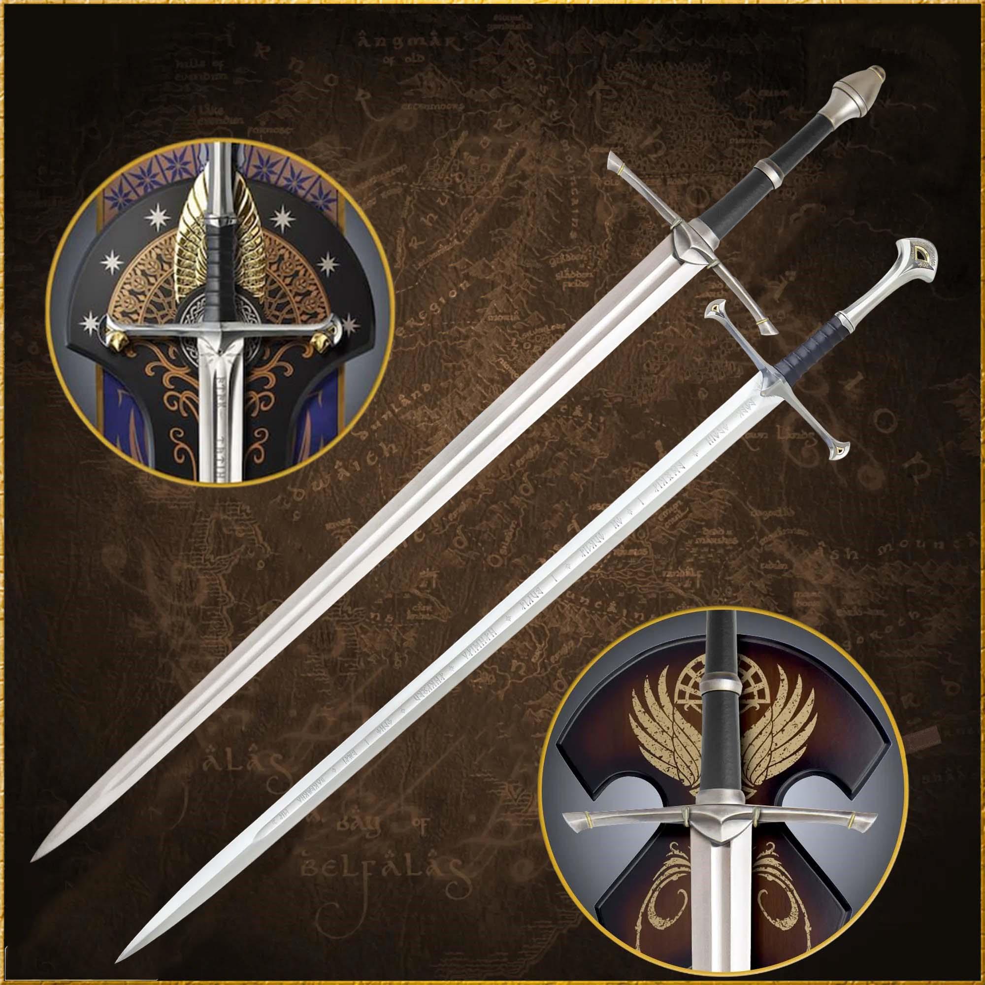 アラゴルンのストライダーレンジャー中世剣小道具、力の指輪、レプリカ