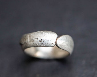 Artefact - sand cast ring in silver