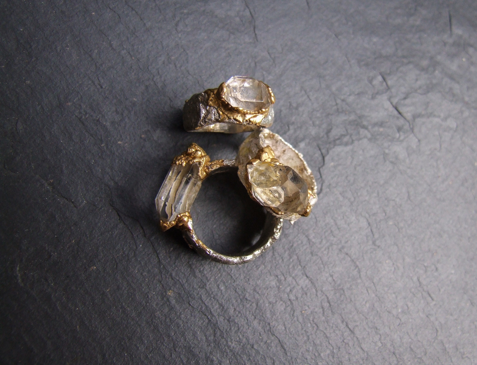 •TALISMAN• amber + silver ring (size 8) main image 0