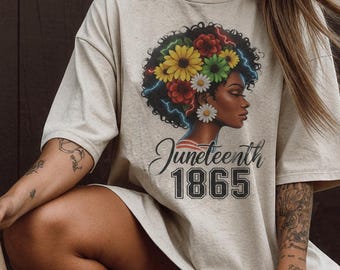 Juneteenth 1865 Shirt, Black Queen Graphic Tee, African American Woman Shirt, Melanin Pride Tee, Freedom Day Shirt