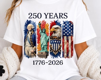 Faith Freedom 250 Years 1776-2026 T-Shirt | Patriotic America Floral Flag