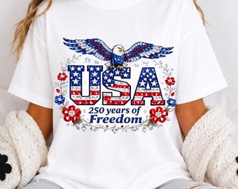USA Adler Grafik T-Shirt | 250 Jahre Freiheit Shirt