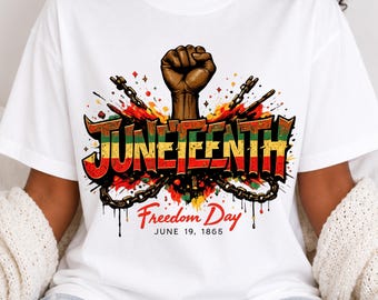 Juni Erhöhte Faust-T-Shirt, Freiheitstag-Protest-T-Stück