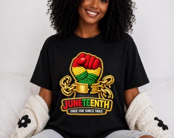 ジューンティーンス（奴隷解放記念日）の拳を突き上げたTシャツ｜1865年以来の自由