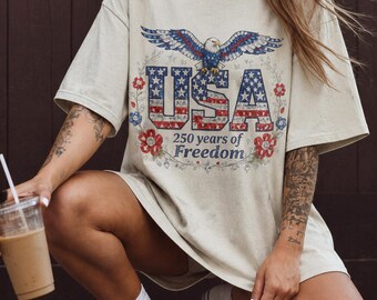 USA Eagle graphic Tee | 250 Years of Freedom patriotic shirt
