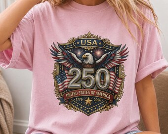 USA Eagle 250 Shield T-Shirt | American Flag Emblem, Patriotic Military Style