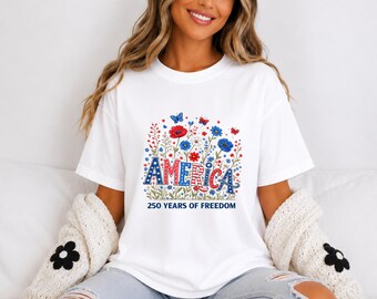 アメリカ独立250周年記念Tシャツ｜愛国的な独立記念日シャツ