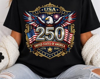 USA Eagle 250 Shield T-Shirt | American Flag Emblem, Patriotic Military Style