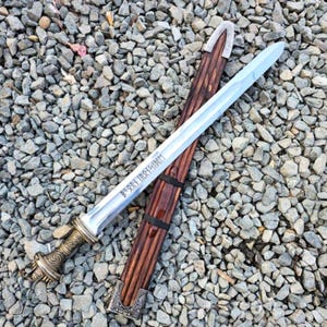 Fatter Lane Handmade Sword | Decorative Sword with Scabbard | Fantasy Medieval Replica |Collectible Gift for Him| LARP Cosplay, Viking sword