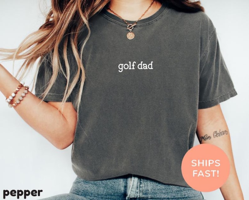 Comfort Colors® Golf Dad Shirt, Golf Shirt, Best Golfer Shirt, Golfing Shirt, Father's Day Shirt, Grandpa Golf Shirt, Dad Birthday Gift image 2