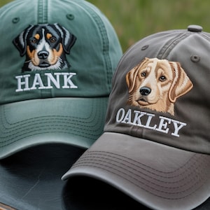 Custom EMBROIDERED Pet Hat Using Pet Photo Personalized Dog Hat Custom Cat Hat Custom Pet Cap Dog Hat Custom Dog Baseball Cap Father&#39;s Day