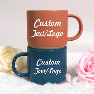 Custom Mug Logo Coffee Mug Personalized Gift,Personalized Mug Pottery Mug Company Mug Engraved Logo Mug,Employee Appreciation Gifts
