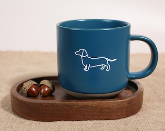 Dachshund Tea/ Coffee Mug with Speckled Glaze