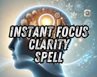 Incantesimo di chiarezza e concentrazione istantanea, potenzia l'acutezza mentale e la concentrazione, potente rituale di manifestazione per il miglioramento della mente, lancio nello stesso giorno
