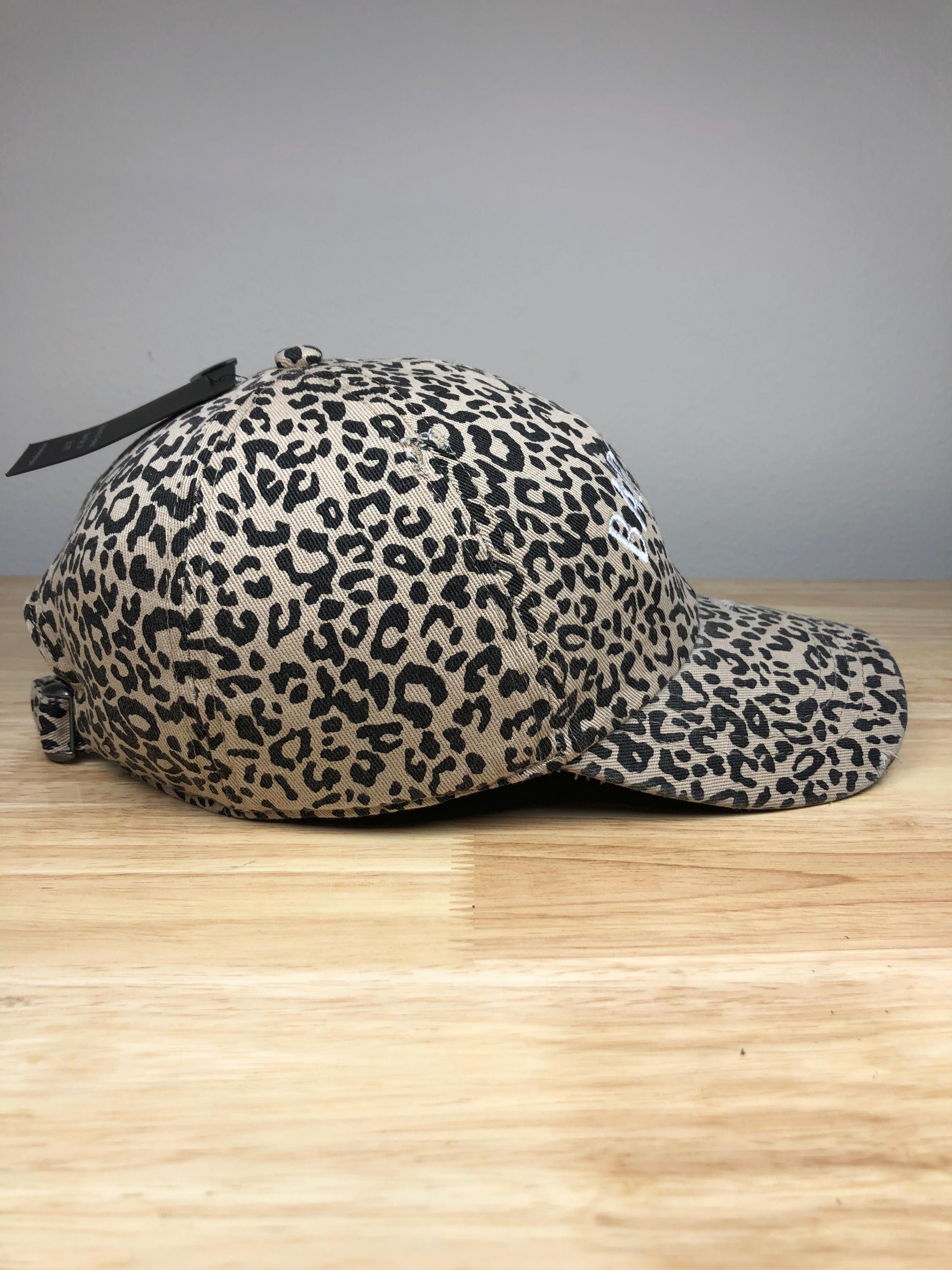 〽️Women Leopard Black High Ponytail Baseball Cap Trucker Bad Hair Day Adjustable ScarvesMe Leopard Cheetah Animal Print Messy High Buns  main image 3