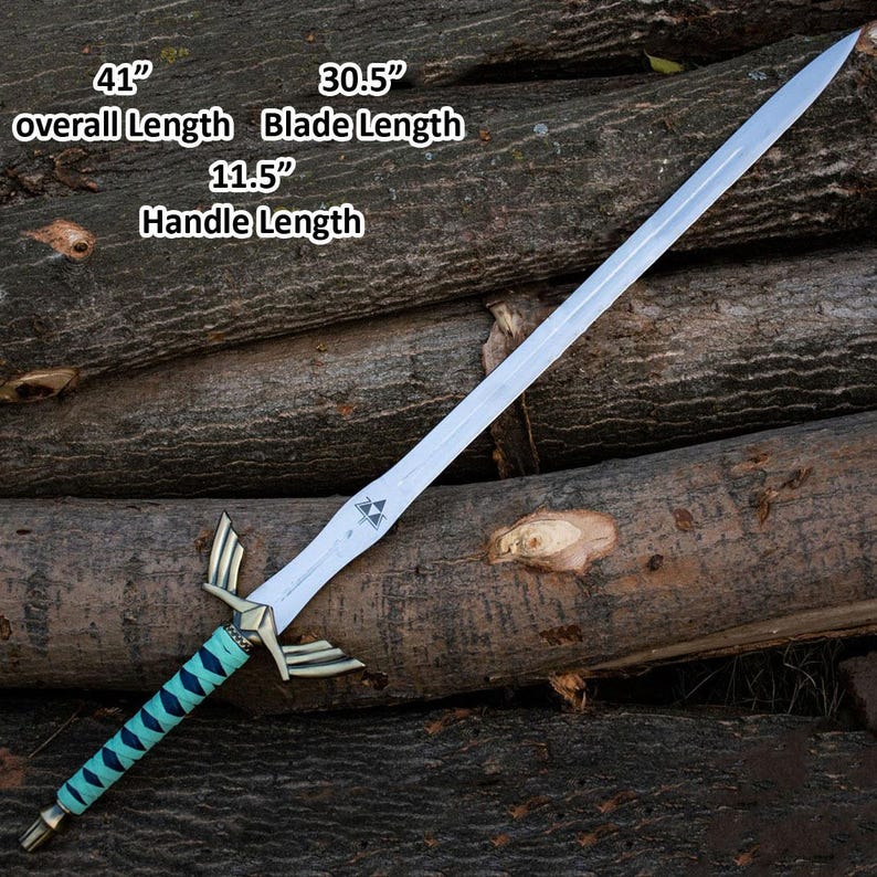 Réplica personalizada de la Espada Maestra de Link, Espada Azul de Zelda Skyward de Legend of Zelda, Regalo para él y fanático de las películas, Regalo de aniversario, Regalo para papá imagen 2