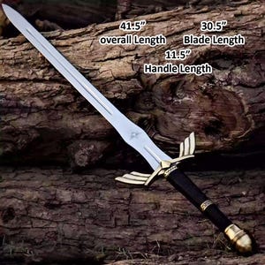 Réplica personalizada de la Espada Maestra de Link, Espada Azul de Zelda Skyward de Legend of Zelda, Regalo para él y fanático de las películas, Regalo de aniversario, Regalo para papá imagen 8