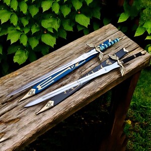 Réplica personalizada de la Espada Maestra de Link, Espada Azul de Zelda Skyward de Legend of Zelda, Regalo para él y fanático de las películas, Regalo de aniversario, Regalo para papá Both 20 % OFF