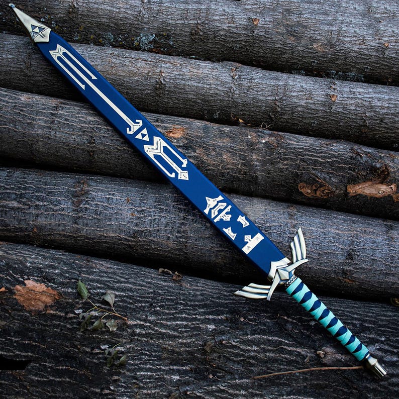 Réplica personalizada de la Espada Maestra de Link, Espada Azul de Zelda Skyward de Legend of Zelda, Regalo para él y fanático de las películas, Regalo de aniversario, Regalo para papá imagen 6