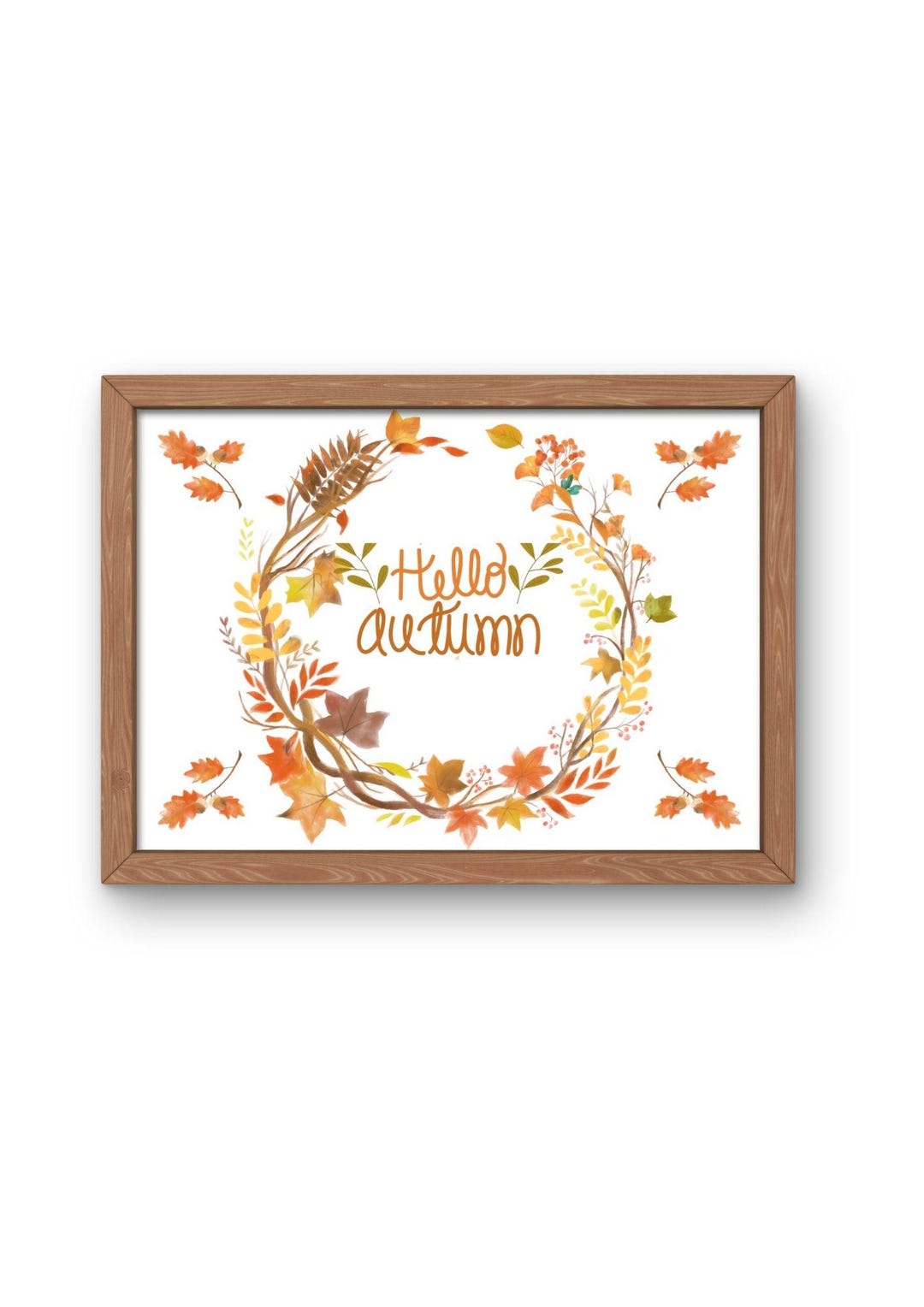 Hello Autumn Poster | A3 A4 Digital Download | Printable Wall Art ...
