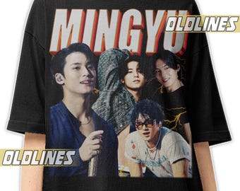 MINGYU SEVENTEEN K-POP Bootleg Shirt / Kim Min-gyu Concert Band Tee / 17 Kpop Boyband Vintage T-Shirt / Carat K-Pop Fanbase Tour Merch