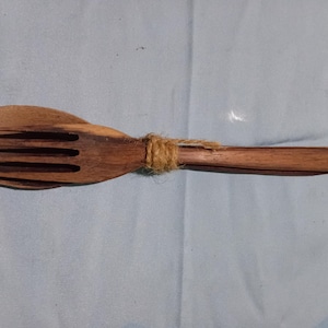 Wood Spoon And Fork, Handmade Cutlery