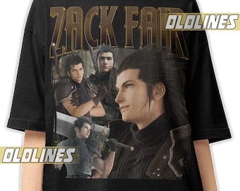 ZACK FAIR FINAL Fantasy Bootleg Shirt / Zack Fair Final Fantasy Vii Band Tees / Zax Vintage T-Shirt / Shinra Electric Power Company Soldier