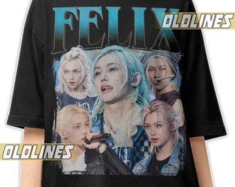 FELIX STRAY KIDS K-Pop Bootleg Merch / Felix Stray Kids Concert Band Shirt / Felix Yongbok Lee Vintage T-Shirt / Stay Kpop Boyband Tour Tees