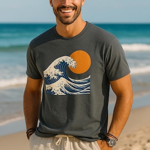 Retro Ocean Wave T-Shirt: Unisex Surf Graphic Tee