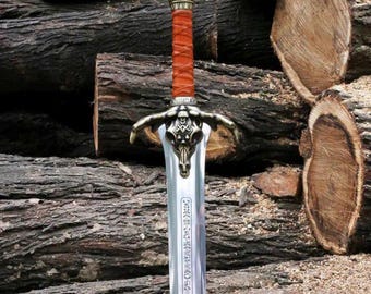Handmade Atlantean Father’s Sword | Conan the Barbarian | Stranger Things Sword | Hand-Forged Steel Replica | Display Cosplay | Gift for Him