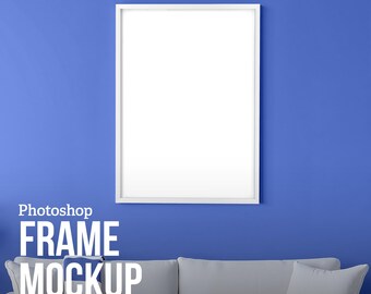 DIN Ratio Frame Mockup PSD | Editable Colors for Sports & Fan Art Prints | Customizable Team Colors | Minimalist Photoshop Print Display