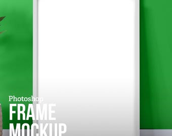 DIN Ratio Frame Mockup PSD | Editable Colors for Sports & Fan Art Prints | Customizable Team Colors | Minimalist Photoshop Print Display