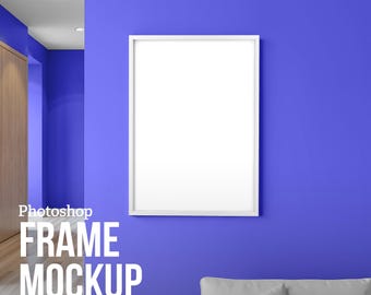 DIN Ratio Frame Mockup PSD | Editable Colors for Sports & Fan Art Prints | Customizable Team Colors | Minimalist Photoshop Print Display