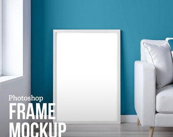 DIN Ratio Frame Mockup PSD | Editable Colors for Sports & Fan Art Prints | Customizable Team Colors | Minimalist Photoshop Print Display