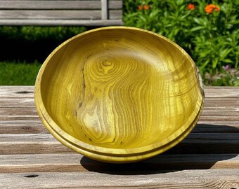 Wood Fruit Bowl - Handmade wooden platter with Natural pil wax Finish