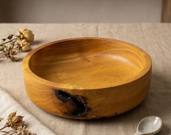 Wood Bowl – Rustic Live Edge Wabi Sabi Centerpiece