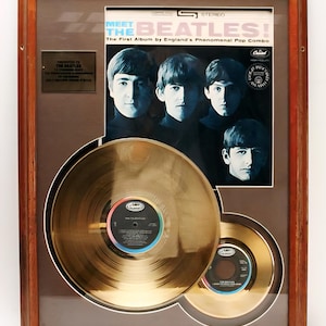Rare!!! 24K Gold-plated Record Album Award Commemorating the