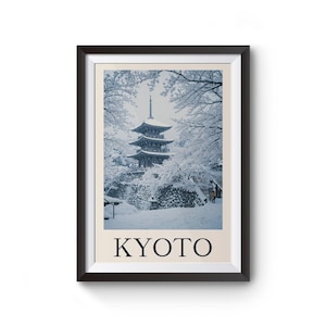 Kyoto Poster -  Japan Wall Art Print, Illustration Poster, Home & Office decor, Gift for Travelers, Travel print, Temple KYOTO_01