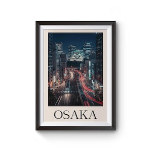Osaka Poster -  Japan Wall Art Print, Illustration Poster, Home & Office decor, Gift for Travelers, Travel print, Osaka Castle, OSAKA_01