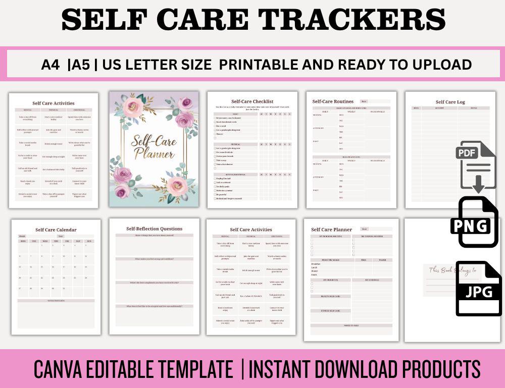 Self Care Tracker Printable | Daily Checklist | Wellness & Habit ...