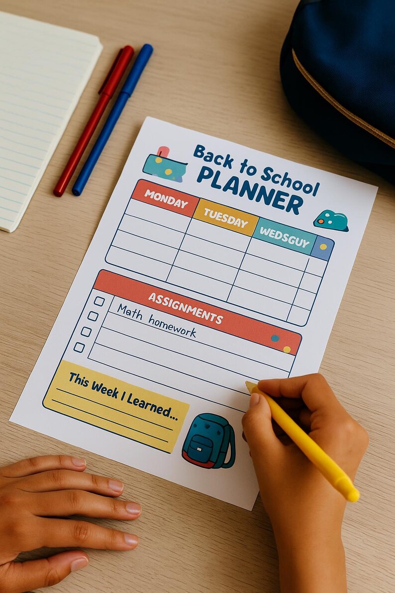 Back to School Planner Printable | 15 Page Student Organizer PDF ...