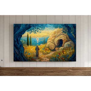 Ostern Auferstehung Rahmen TV Art, Samsung Hintergrundbild, Er ist auferstandenes Digitaldekor, 4K Christian TV Screen Art, Jesus Auferstehung, Bildschirmschoner