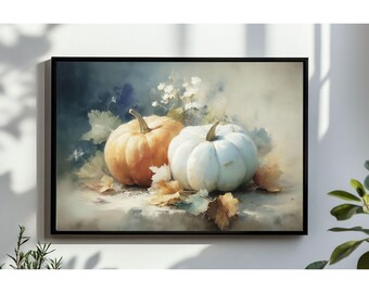 Vintage Pumpkin Thanksgiving Wall Art, Rustic Autumn Print (Digital Download)