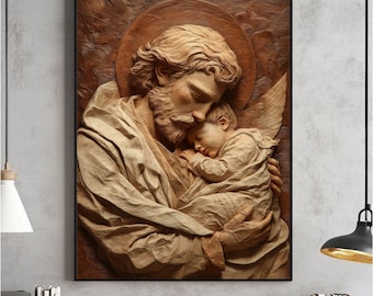 Jesus und Baby Art Print, religiöses Wohndekor (digitaler Download)